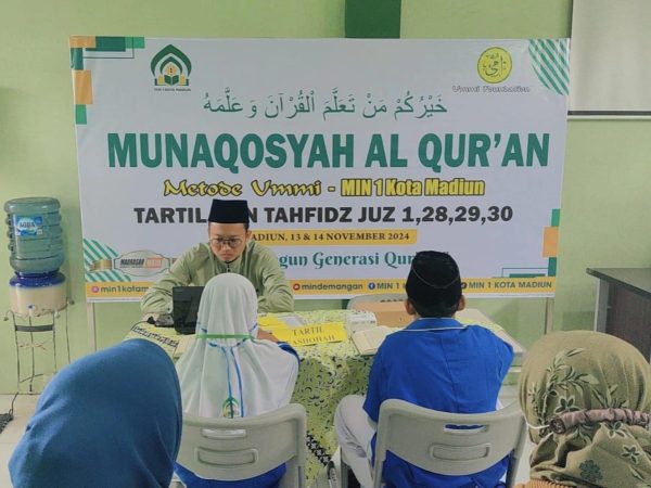 MIN 1 Kota Madiun Gelar Munaqosyah Tartil dan Tahfidz Juz 1, 28, 29 dan 30 Gelombang 1